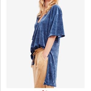 Free People Velvet Tunic teal